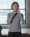 BASERANGE Turtleneck T-shirt sweater TTOMT series collection Organic cotton Portugal BAS-TTOMT-RB-SP25-BOW BLUE TTOMT-RI-000